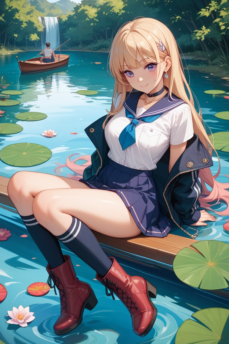 Maiden pure knee socks sailor suit