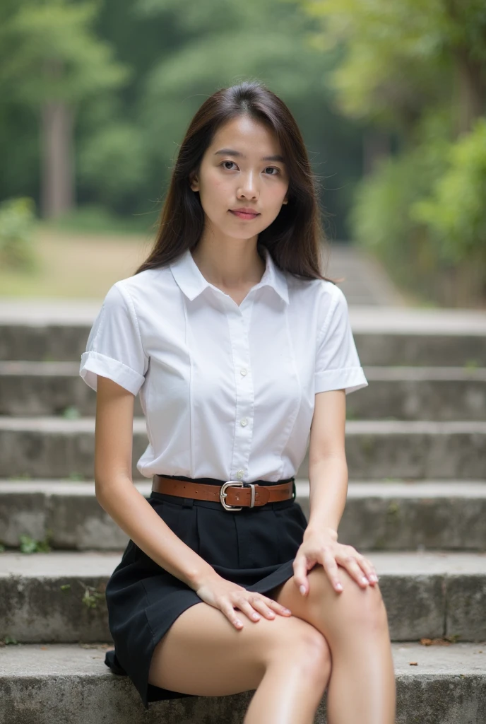 8k, highest quality, ultra details, Chinese-Indonesian campus idol named Evelyn, active in student organizations, leading and empowering her peers to create a positive impact.