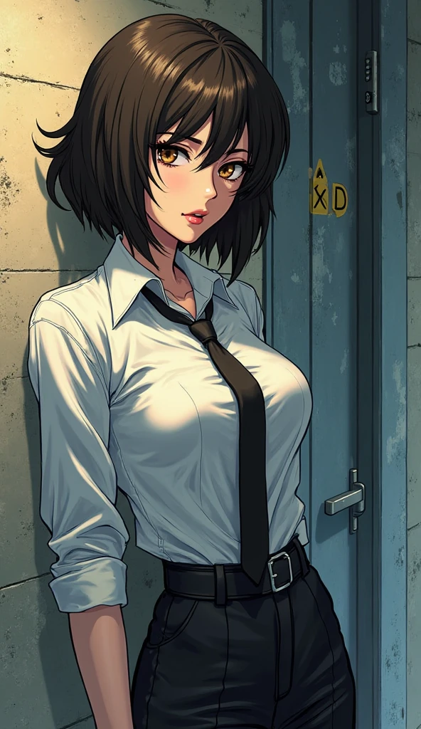 a girl doctor,hospitals,doctor outfit,Off-the-shoulder attire,little breast,cleavage,looks into camera,sportrait,Bust photo