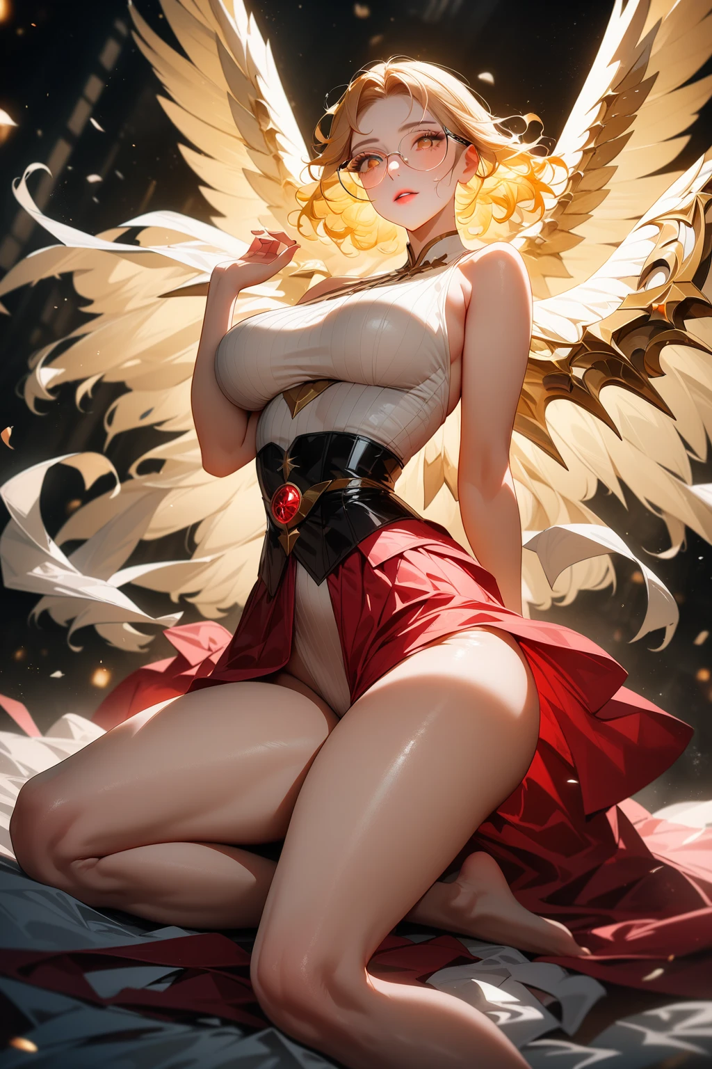 (((front light))),((ass pov)),((((front lighting)))),(Photorealistic: 1.4), (masterpiece, Beautiful and slim naked: 1.2), Perfect proportions, Big Breasts, Narrow waist,,((Thin waist and slim thighs)),(((Two blonde, blue-eyed European girls))),((Holding a long golden spear)),((Golden armor is worn on both thighs.)),((Smiling Girl)),((The big wings of the archangel)),((Equipped with a shield on the arm)),((Spread your big angel wings wide)), ((Saluting with a golden rifle)),((Front lighting)),((The body is naked)),((Equipped with a shield on the arm)), Ultra-realistic capture, Highly detailed, High resolution 16k close-up of human skin. Skin texture must be natural, ((Medium Shot)),((West Shot)),((((Forward light))),((((Elegant nude elegant girl)))) ,((Slender naked)),((Two skinny naked girls of European descent)),(((A nude figure facing the viewer))),(((Small breasts and exposed genitals))),(Young girl exposes her genitals))),(((The thighs and head fit within the screen)),(((View from head to thigh))),((Beautiful and balanced body)),((Do not show anything below the thighs)),((bottomless)),((topless)),((The left and right arms and left and right thighs are equipped with golden armor.)),((ass pov)),(((from front))),(((cowboy shot))),(((standing pose))),photo realistic,master piece,((ultra detailed)),looking at viewer,smile,photorealistic,Shiny baby blonde silk hair,((She has a large hair ornament and golden armor on her belly.)),((Looking at the viewer from the front)), (((Young face and young body)),((Looking horizontally at the viewer)),(Exposing the viewer to full frontal nudity),((Face forward and look at the viewer at the same height)),((Show your naked body to the viewer with your hourglass figure)),(((Wearing a large golden hair ornament))),No underwear ,((((Naked elegant and graceful girl)))) ,((Naked from head to thighs))、((No underwear whatsoever))、((Head to knee nude shot)),((Beautiful hourglass figure)),((Wearing a cape)),((Beautiful style)),Beautiful and detailed character art, Very detailed, Girl in shiny armor, Beautiful white and shining skin, Unparalleled beauty, ((Shiny baby blonde silk hair)),Realistic, 3D Face,Shiny Hair, Glowing Skin,((Thin Hair,No makeup,Brilliant Light)),Fantasy,Beauty products,Very detailedな顔のテクスチャ女性,Soft natural light,Create a dreamy and magical atmosphere.