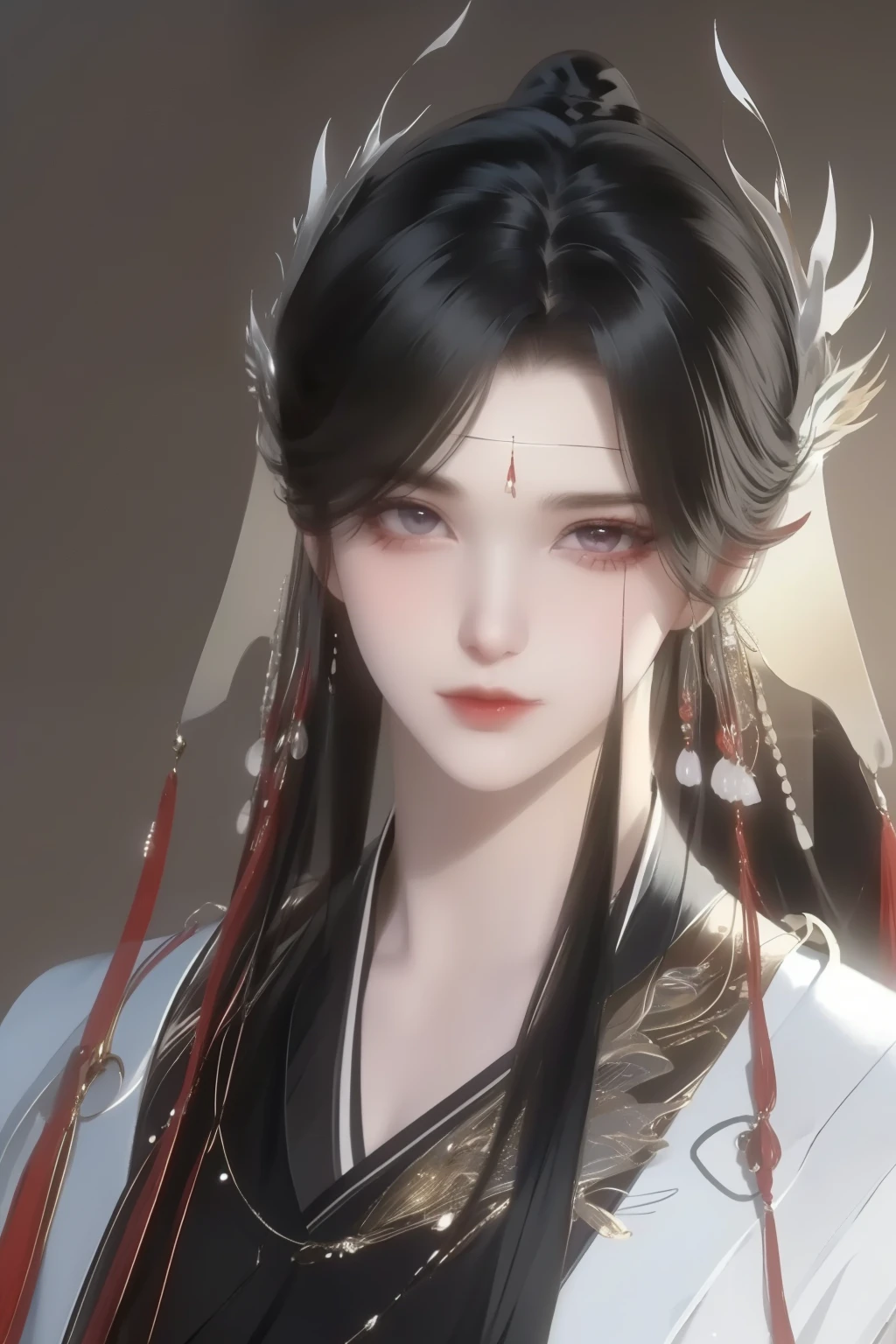 (((tmasterpiece, Best quality, 超高分辨率, CG unified 8K wallpaper, Best quality at best, ultra - detailed, ultra HD picture quality))), 1 girl, cabelos preto e longos, game fairy, peach blossom decoration, Hanfu, yarn, flowing gauze, jewely, ((Colorful)), Nice face, beautidful eyes, Beautiful hairstyle, Beautiful costumes, Structurally sound