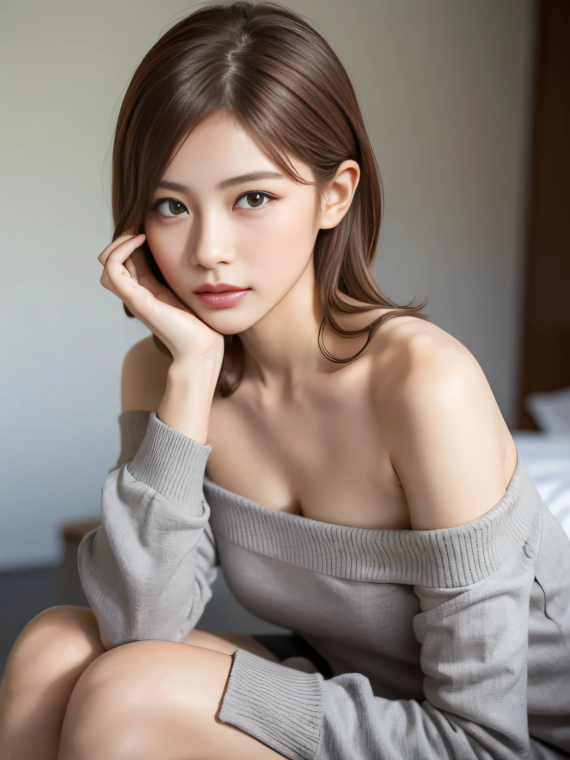(Photo Real:1.4), (hyper realisitic:1.4), (Smooth lighting:1.05), 1 girl, living room, slightly smile, Neat and clean beauty, 22 years old, Soft lighting, Back lighting, (Finest Real Textured Skins:1.2), Super fine face, glowy skin, retinas, Anatomically correct, acurate, Super Detail, High quality, high details, Best Quality, High resolution, holiday morning, sit on the sofa, relax, Medium hair swaying in the wind,