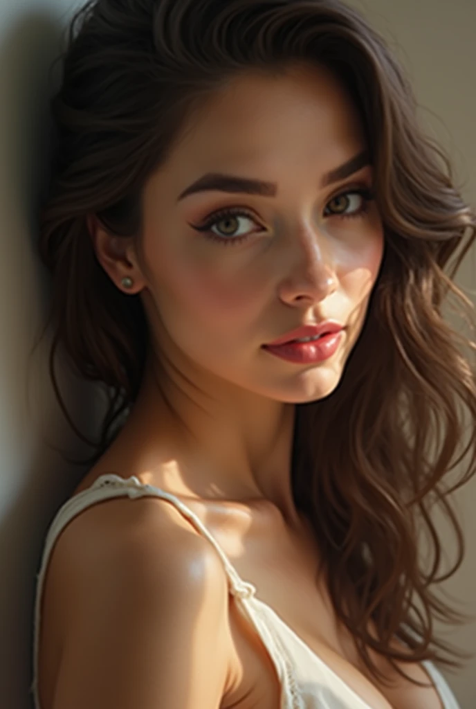 Beutiful Girl underarm rising hand looking at me