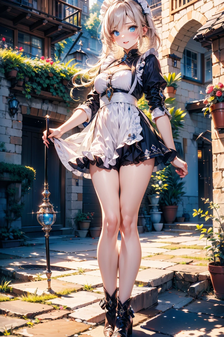 (Daytime, Excellent, 8K, Masterpiece:1.3)), Full body, Long legs