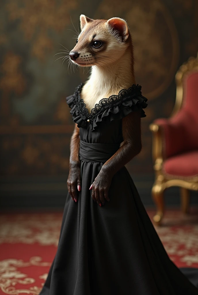 raccoon_dog , (anthro:1.3), (female:1.4), dress <lora:Raccoon_Dog:0.6>