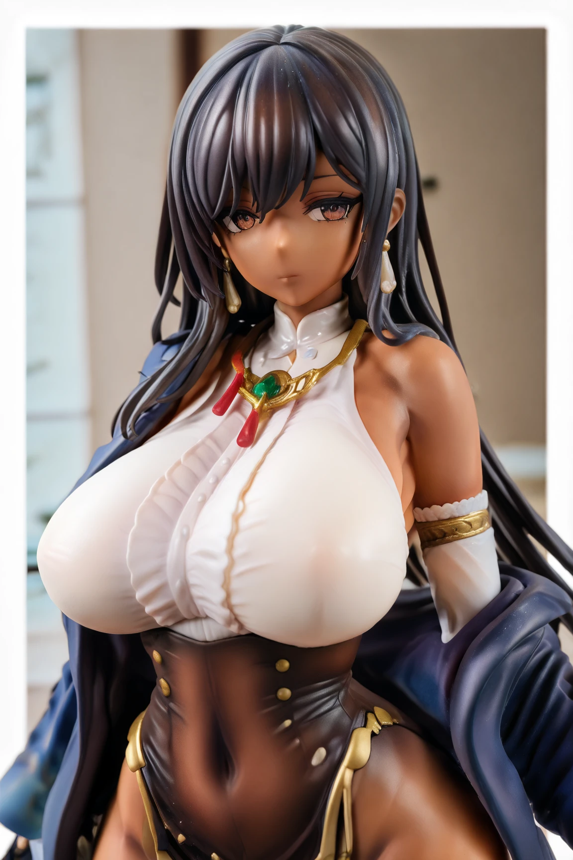 (masterpiece, highest quality, Super detailed, 超High resolution, realistic, 4k, 8K, highest quality, masterpiece, best image quality, Super detailed, 超High resolution, realistic描写, anime, comics,photograph、性的描写masterpiece, highest quality, High resolution、(Overall Figure 1:2)), (((1 girl)))、((huge saggy breasts 1:2)),((That time、I was reincarnated as a slime))、(shibari)、((peace sign))、((smile))、((squat))、((spread your legs)) 、((squat with your knees up1:2))、,((Black and gold hair))、((long hair))、((white and red clothes))、()Albis))、((That time、I was reincarnated as a slime))