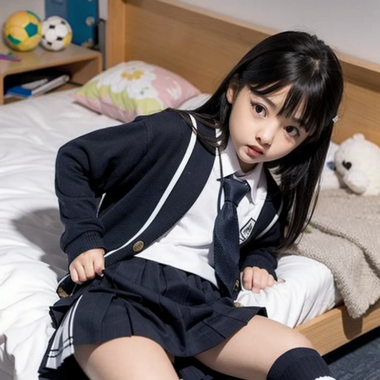 hight resolution、high-level image quality、in 8K、Real live-action、Raw photography、top-quality、masterpiece、超A high resolution、Raw photo、ren、Beautiful fece、masutepiece、((Obscene content))、For adults、charm of 、absurderes、((((Japan elementary school students))))、Japan Girl、((8years old))、((with round face))、((Tanuki face))、((Cute little face))、(((((Embarrassed look)))))、de pele branca、((chubby figure))、Juvenile physique、Smaller chest、kne、 thighs thighs thighs thighs、独奏、fullllbody、Very nice、(((Children's Clothing:1.0) ))、 ((Pubic area))、(Mansuji)、((White panty))、Are sleeping、(Photorealsitic:1.37)、Photon mapping、Realistic、Radio City、Physically Based Rendering、depth of field rally background、a picture、(((a junior idol in Japan)))、Sparkling eyes、shiny lip、too bright natural light、The Bright Sun、Too bright sunlight、(((((8years old)))))、(((Pubic area)))、(Mansuji)、Children's Clothing, Children's Clothing、to stand、Open your legs、Open your crotch、Only one person,Short hairstyles、Short-cut hair、(inside in room)、Alone、(on the bed)、((laying on back))