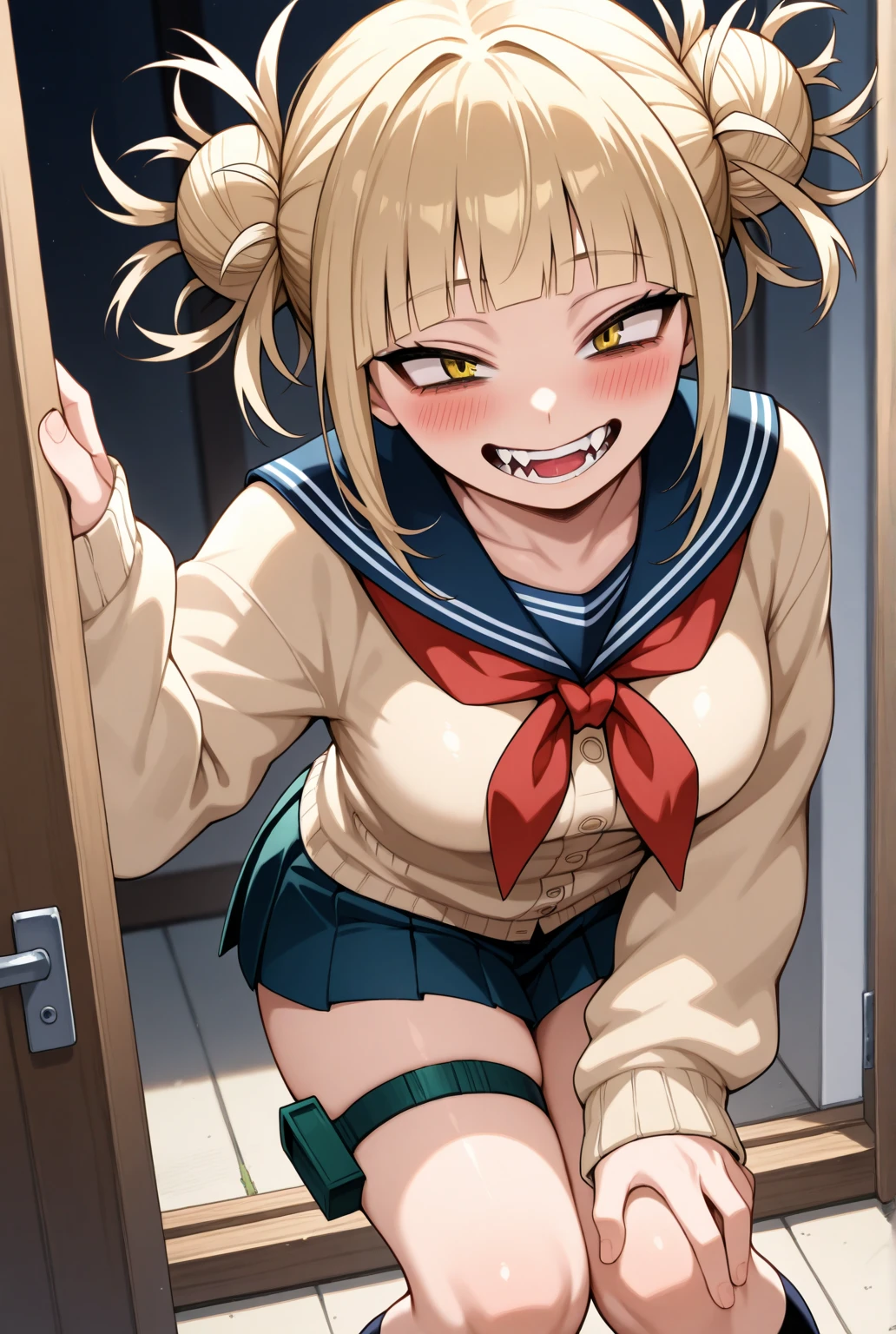 Himiko Toga Himiko Toga masturbating on a chair spreading her legs and sticking out her tongue while totally naked Doggystyle solo (whole body)