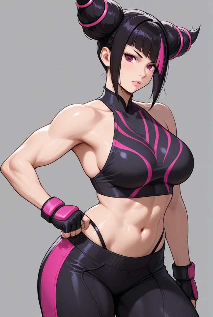 candid shot, woman warrior in her early twenties is practicing martial arts, she is practicing high kicks, short hair, dark purple hair, yellow eyes, lips, tan skin, sweaty skin, upper body, hips, aesthetic body, slender, toned abs, wearing primitive looking clothes, (insanely detailed, beautiful detailed face, masterpiece, best quality), dynamic, focused