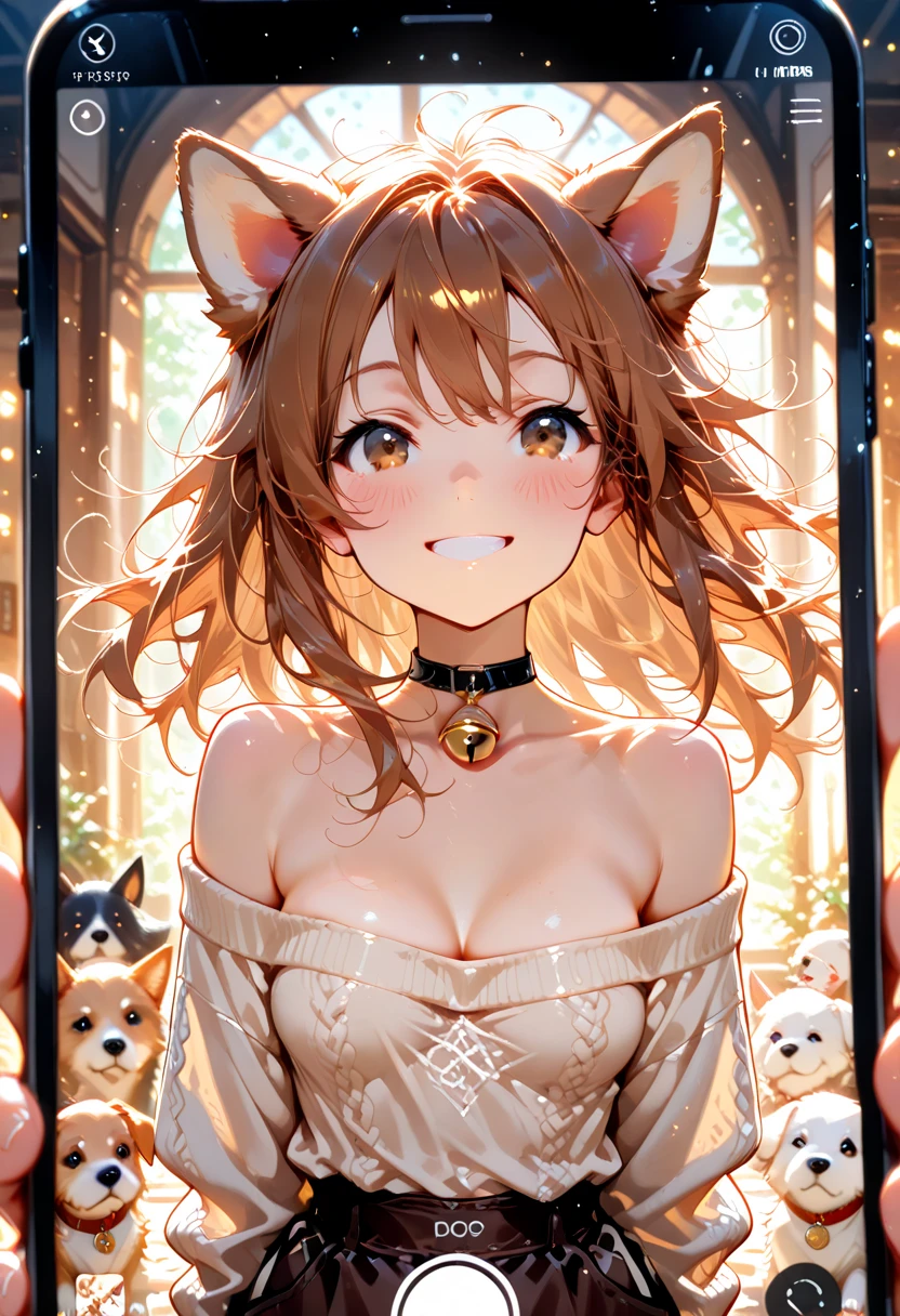 ((Masterpiece)), ((best quality)), (Professional Photography:1.2), (High Definition:1.3), (12 years old), (Glossy skin), 8K, portrait, cinematic lighting, (Exposed naked nipples), Beautiful stomach, (Ruins with small flowers), Standing with hands on hip, Very messy medium hair, (Hide only bare waist with a tattered towel), (Slender small breasts), Show your teeth and smile cheerfully, Textured skin, Cat ears, Pale brown hair, Cute Beautiful Girl, Beautiful ruins covered with many flowers,