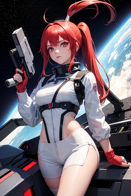 (Artwork of exceptional craftsmanship),(Detailed illustrations,(Very ideal anatomy),Very detailed and detailed drawing,Delicate lines with slow and rapid,(Realistic texture expression)),[Color tressed main line],(Space Battlefield [Space Mobile Fortress]),[独奏],HENTAI (((ANIME) BIONICGirl) Beauty 15 years old ((well-muscled) [plump])) (Astronauts Cyborg) [Space Marine Corps Military [MASCHINEBODY]],Bullet Belt Javelin [[Firearms, Machine Guns, Bazookas] Saber Rifle ][[Rocket Pack]],Zero Gravity Front,gravure [[White Devil] [Outer space combat]] Battle Damage,[retro-futuristic],(Fine and beautiful skin expression [Transparency]),(Beautiful perfect face [Realistic face details:0.8]),[[Perfect eye details [Eyes beautifully drawn down to the smallest detail]]],[Fine hair details],(Perfect hand details),(Perfectly proportioned:1.2),([Advanced structural understanding of materials],Ideal color coordination),([Precision Detail],HighQuality,hight resolution),[(Accurate simulation of light-material interactions),Mechanically correct representation,Perfect Anatomy],[Graffiti art with a sense of narrative].