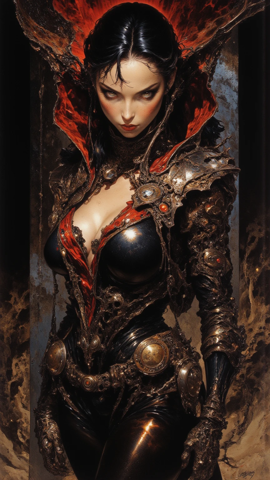 (Hands:1.1), better_hands. UPSCALED. MASTERPIECE. (masterful), depth of field, (1girl:1.3), albino succubus mistress lady, (long intricate horns:1.2), goth styles gas mask, watching to the camera, beautiful, leather gloves, gloved hands, leather corset, donning an intricately designed gothic inspired outfit, blend of Baroque and punk fashion styles meticulous attention to detail, elegance and flamboyance, ribboned waist adding a touch of Victorian charm, perfect face, edgy punk accents, such as leather gloves, leather harness, leather straps, spikes, and chains perfect anatomy, detailed eyes, perfect eyes, whole head, top of head, free space above head, The color palette includes rich jewel tones and metallic hues, enhancing the opulent yet rebellious aesthetic. Detailed, intrincate, perfect digital art, glowing shadows, (beautiful and aesthetic:1.3), extreme detailed, colorful, highest detailed,((ultra-detailed)), (highly detailed illustration), ((an extremely delicate and beautiful)),cinematic light, shining on ground, By Paracosmos.