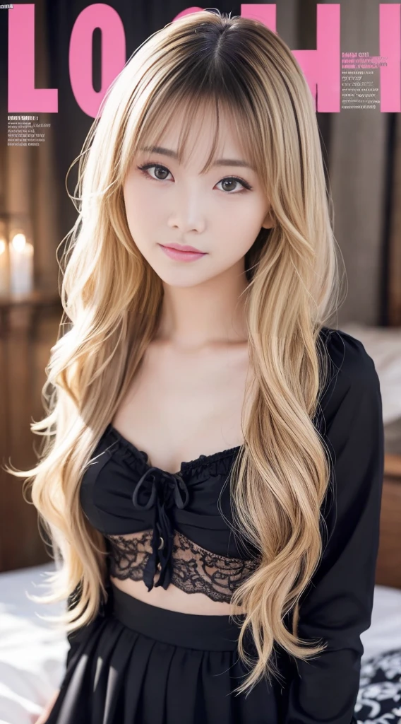 fille sexy, blonde with brown eyes, with wavy hair, a beautiful tan and radiant skin, attractive 