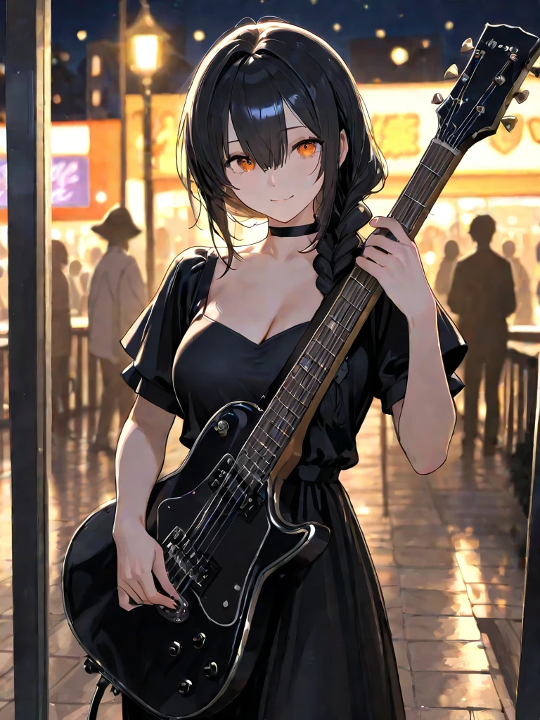 A once-in-a-millennium masterpiece, A photo you&#39;ll never get again, Incomprehensible high resolution, the most beautiful woman in this world, Ultra-high definition eyes, Jewel-like eyes, Droopy eyes, guitarist, Scream, look away, Cleavage, clavicle, shoulder, Underboob, Sweating profusely, steam