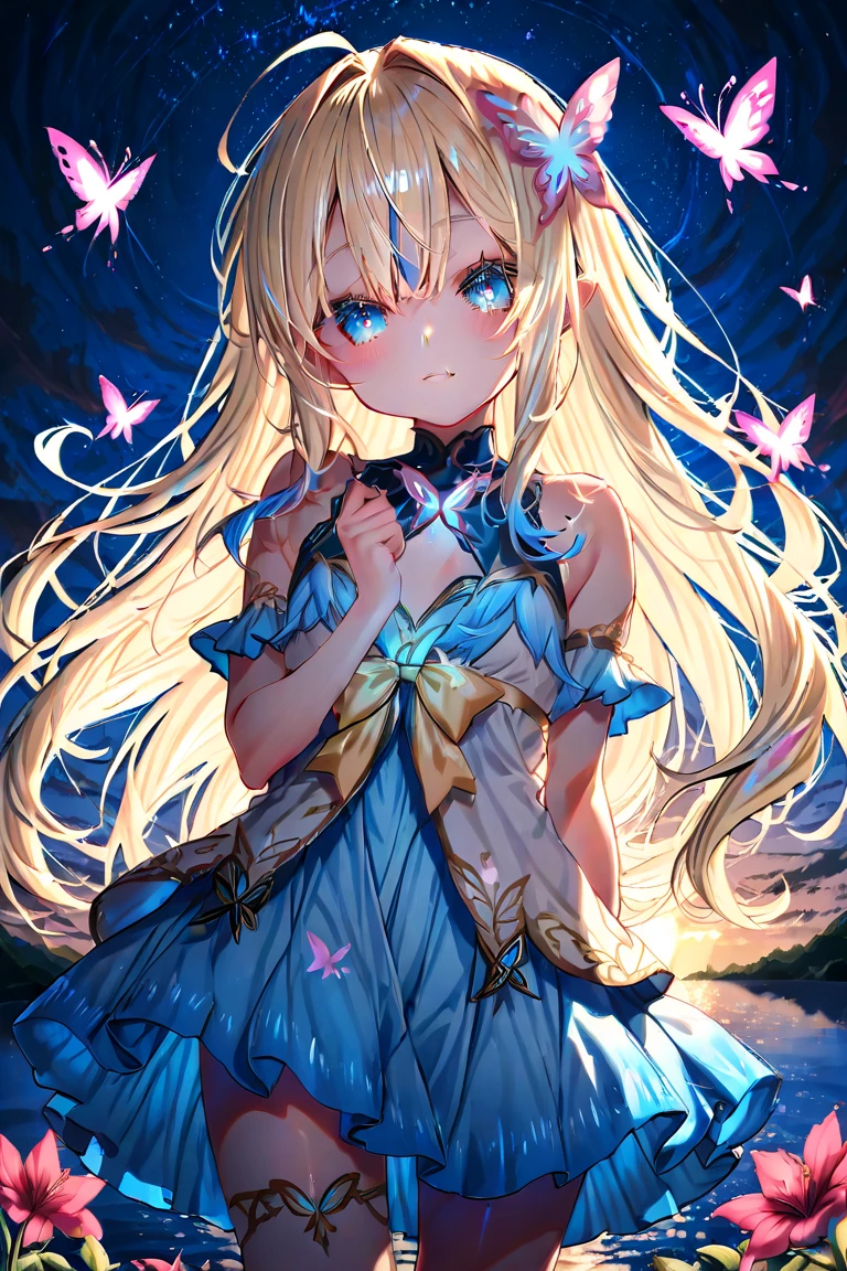 finely detail,moonlight,moon theme,simple background,
1girl, long_hair, solo,platinum blonde hair,ice halo,very_long_hair, hair lift,blue eyes, full_body,from above,thighs, wet,see-through, shy, light smile, easy breezy,
girl in flower, fairy girl,yume kawaii,, masterpiece, best quality,