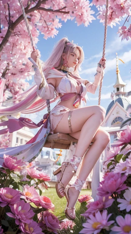 (((beautiful female body))),(((aria blaze as a sweet charming hot seductive horny girl))) ,(((twintail hair))),(((sit on the ledge of valley high height)))), (((sexy erotic crossed legs))),(((left foot pointing to viewer))),(((landscape in background))),(((lewd and erotic posing))), (((happy wicked smile))) ,(((wear light blue sheer lace transparent see through very short maid dress))) ,(((wear pink pantie))), (((upskirt view))) , breasts are visible , (((wear high heels))) , golden bracelets , (((big perfect breasts))) , lush breasts , Bulky Breasts , voluminous breasts , eye contact, high quality , detailed , wallpaper , realistic , feet are visible ,(((look at to viewer))),(((bare belly))),(((side close view)))