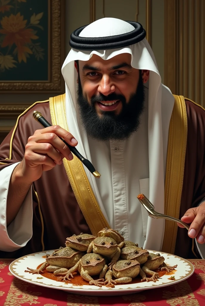 Mohammed bin Zayed Al Nahyan eats pig droppings