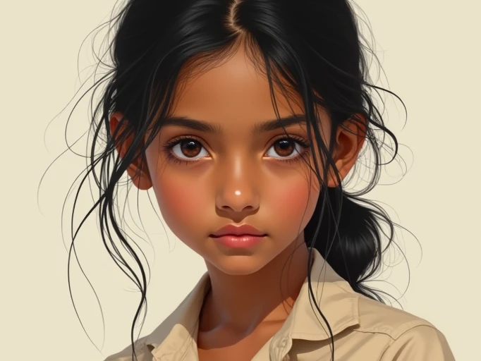 A real with white skin Indian girl with short jeans