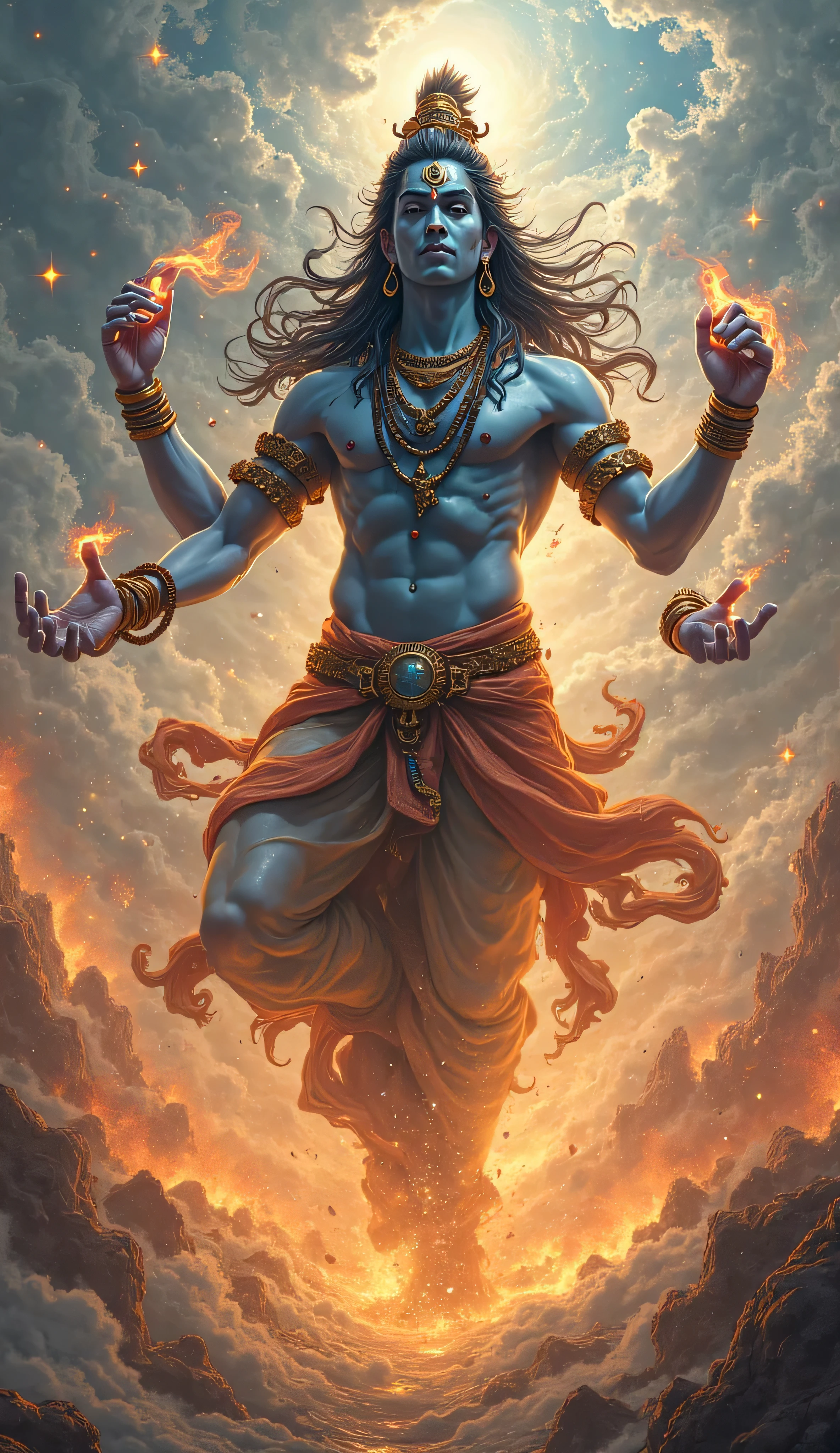 Shiva in dancing form of tandav