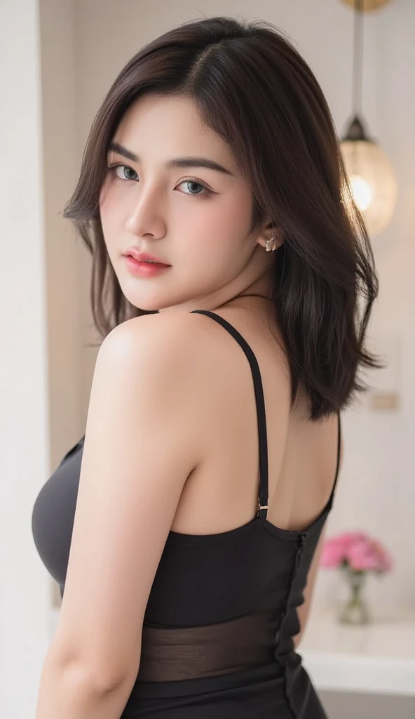 Beautiful girl: Asia, siêu dễ thương;
Age: from 18-20 years old;
skin: milk white, rosy and flawless;
hair: (bright red cosplay), smooth, lung linh dưới sunlight, detail;
eye: xanh lam, almond shaped, sexy, youthful, trong trẻo, siêu detail, elegant, charming, trang điểm high solution, true, bắt eye;
mí eye: delicate, Perfect Beauty;
eyebrow: cong, dear, high solution;
face: beautiful, pure, beautiful like a fairy, light makeup, lovely, Perfect balance, đẹp đến từng detail;
nose: xinh, lovely, cao;
cheekbone: prominent;
lip: charming, (dark purple lipstick), son bóng lovely;
răng: Beaming smile, Lily-white;
body: full of youth, khít chặt apparel;
accessory: chain, earring, bracelet;
ngực: toning, tight fitting bra;
butt: develop, tight fitting underwear;
apparel lót: mesh fabric, metal thread, shiny;
apparel: shiny leather, colorful, bó sát body;
Fashion style: high-class, Modern 2024, luxurious;
Image quality: non-NSFW, 8K CG HD, high solution, Super nice graphics, professional, detail, colourful, ultrafine, advanced techniques, RAW true;
light: complex color combinations, black gold rays;
sunlight: twinkle, illuminate the girl's body;
Wallpaper: random, beautiful;
Colorful street art, The photo is visually appealing;
((Girl standing on the balcony of a skyscraper));