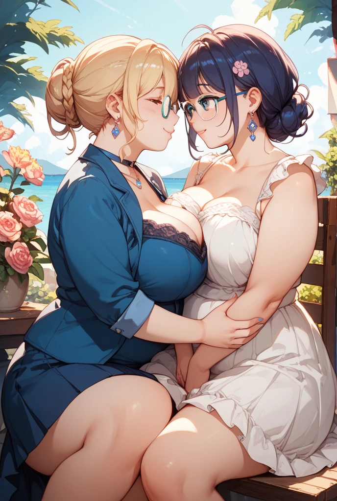(((2girl)))、Super detailed,,Braid,big breast,Estrus,,((Blushing orgasm)),undressed pajama、