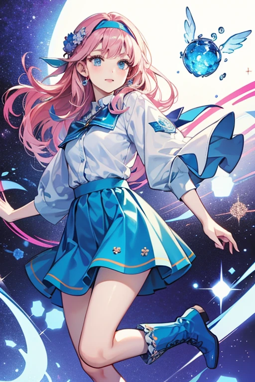 Her outfit is themed around Bazooka bubblegum. SPARKLE; GLITTER