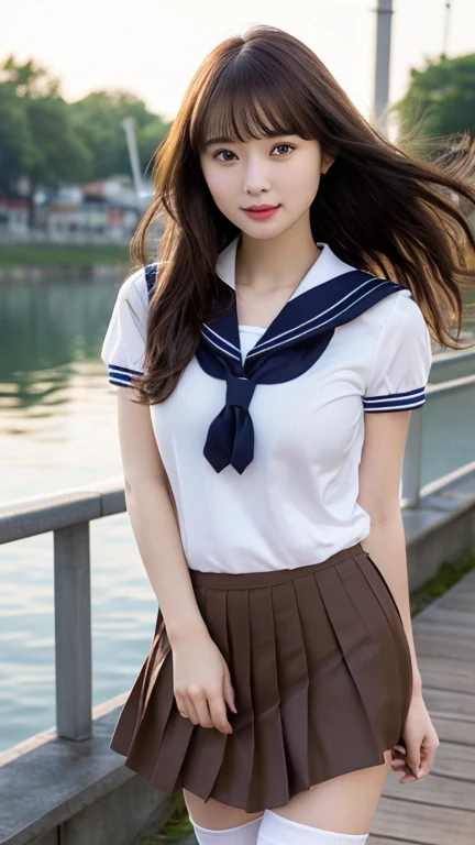 (Highest quality)、(Realistic:1.4)、(Crying Mole:1.4)、(Sailor suit:1.4)、((masterpiece,Highest quality:1.4))、(8k:1.4)、(The whole body gets wet with water:1.4)、(Focus on the upper body:1.4)、(skirt-lift:1.4)、alone、bangs、Look straight into the lens、Brown eyes、Big smile、alone、Heavy makeup、(Black panties:1.4)、(garter belt)、(Big Breasts:1.4)、Small Mouth、(Long black hair:1.4)、One Girl、23 years old、((Perfect Fingers:1.4))、(Detailed facial depiction:1.4)、Symmetrical body、(Symmetrical eyes:1.1)Symmetrical face、There is a shadow、Droopy eyes、(Spread your legs:1.4)、Long eyelashes、Double teeth、(Aligning your teeth:1.4)、Sharp contours、Shooting with a single-lens reflex camera、Korean Idol、Sleep on your back、Thin and well-formed eyebrows