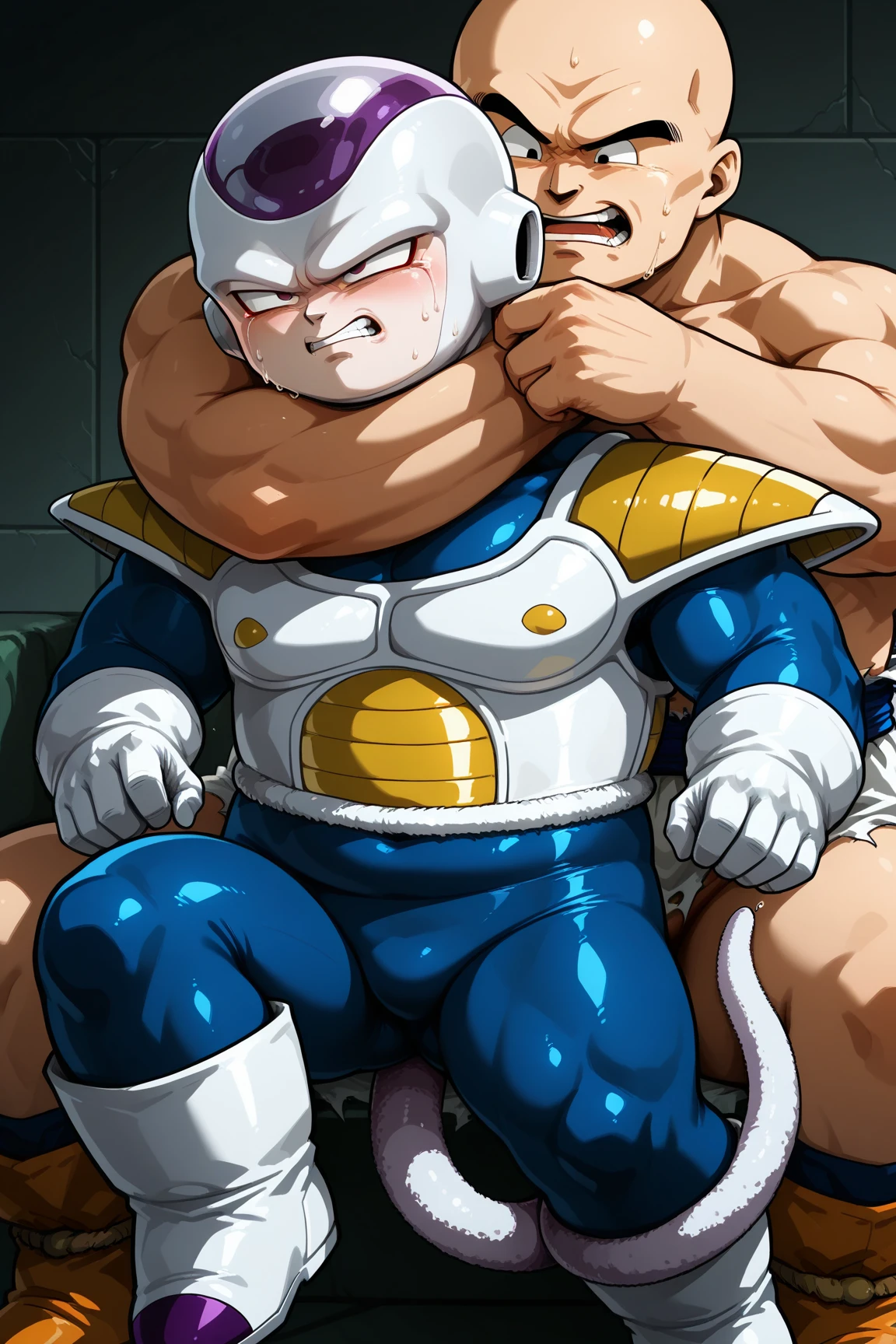 Masterpiece,Highest quality,8k,Handsome,good looking,White Tiger,Muscular,Huge muscles,White Tiger,ager face,,Little,Group fucking in a hot spring,Imminent sexual activity,cute,Japan animated style,red袴にしめ縄の腰巻き,((tiny hand,Huge muscles,Huge erect penis)),bathe in large quantities of milk,Shaking violently,Spread your legs,Squat,Watery eye,Clear fluid dripping from penis,Pink rubber suit,(((Wrapped in red, blazing flames))),Japanese-style open-air bath at dusk,A big uproar,Lucky cat pose,(((red7Cropped Pants)))Anal Sex,Orgy,(Tie the rope around your waist),Shake your body violently,Sucking Your Own Penis