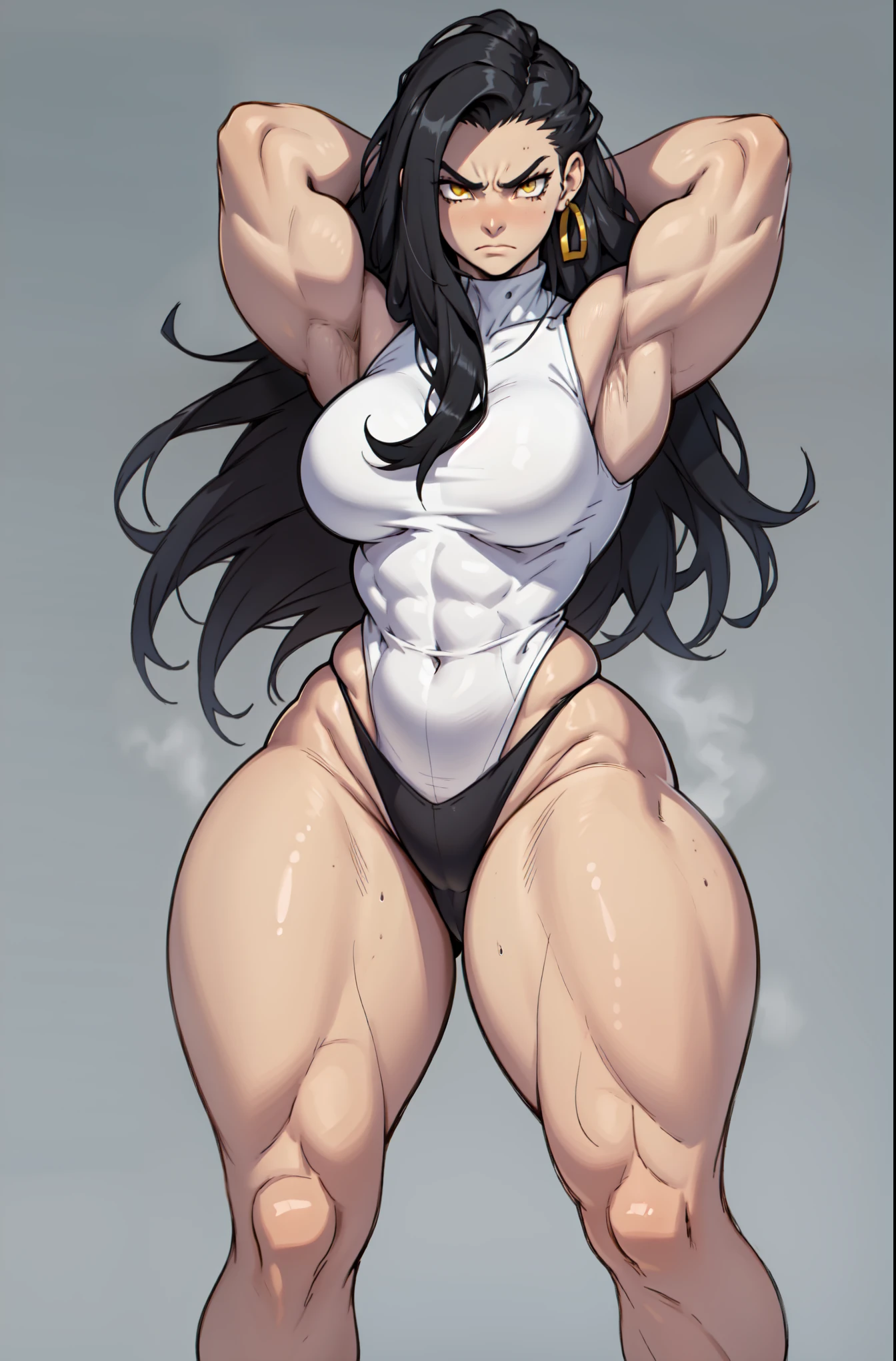 Tanya Degurechaff, milf, old woman, sports Bikini, ((sports bikini, flushed, smile coqueta, black lipstick, muscle girl, stronger)), ((pen sketch style)), ink, detailed face, puffy lips, ((gothic make up)), ((black lipstick)), twintails, ((teacher)), ((pen sketch style)), ink, detailed face, puffy lips, ((gothic make up)), ((black lipstick)), twintails, (teacher)), ((masterpiece)),(( (best quality))), ((glasses)), ((tsundere)), ((angry)), ((long hair bangs)), defined cheekbones, high cheekbones, illustration, (gigantic breasts:1.7), (( skindentation)), scribbles and marks,(puffy lips:1.4) , ) sketch, , cleavage, seductive smile, (( flushed, smile, oiled skin, mucha piel visible)), short hair, picking up her breasts, (( sports bikini, picking up her breasts)), curvy body, (( gigantic sagging breast)), showing off her breasts, exhibitionism, long legs, open legs , abs, succubus womb tattoo , muscle, ((beefy, bodybuilder)), arms up,Iparuputsua, squat, ((en cuclillas)), on the beach at night, city lights in the distance, Cancun, image from below