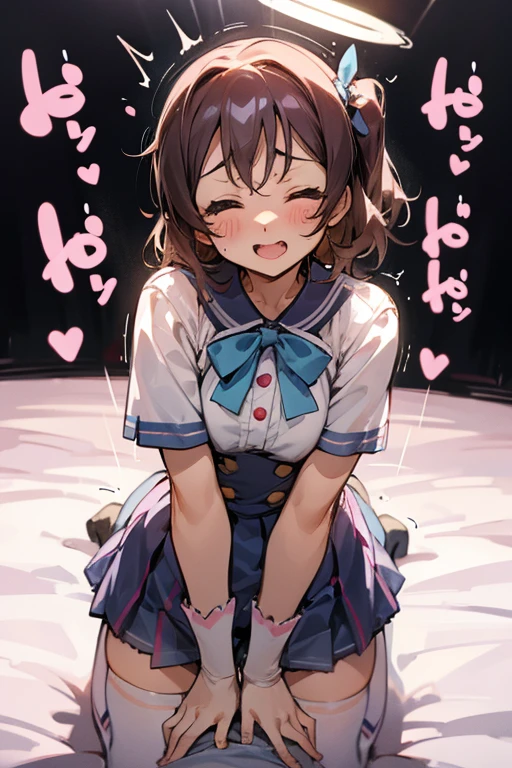 (masterpiece), best quality, expressive eyes, perfect face, a man get transformed into a little toddler girl, solo, blushed, black hair, long hair, red baseball cap, brown eyes, (full body), open mouth, get electrocuted, pink electricity, bare foot, cute pink dress, in a park.