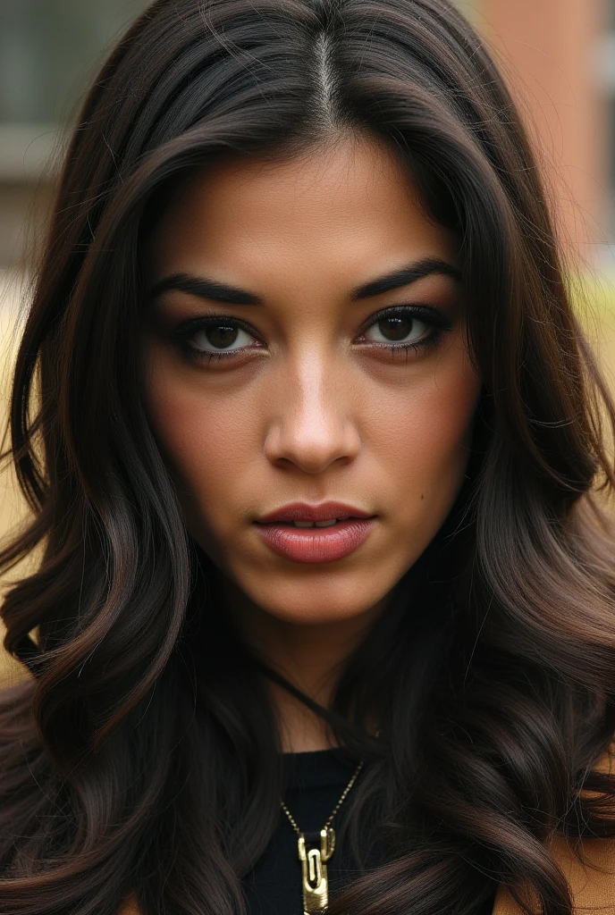 foto retrato de KariSweets, mulher bonita cabelo upsweep boate sentada em ambiente luxuoso de moda (obra-prima) (melhor qualidade) (detalhado) (8k) (HDR) (papel de parede) (cinematic gritty lighting) (foco nítido) (intrincado)