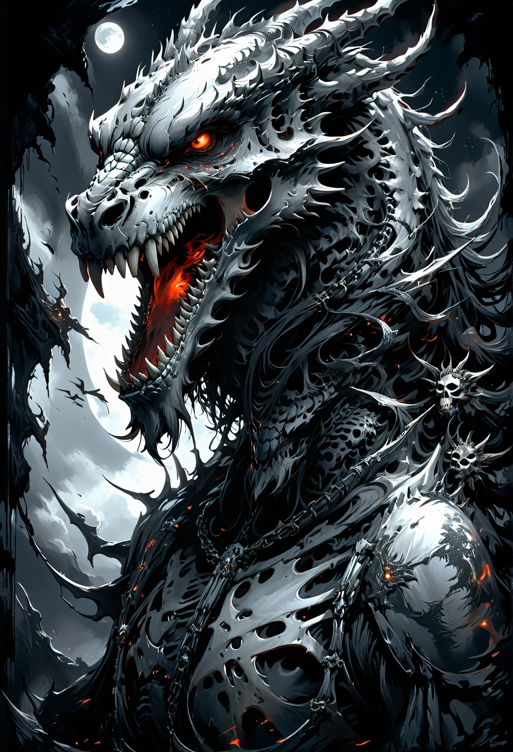 dark art Apocalyptic Creation dragon sombre