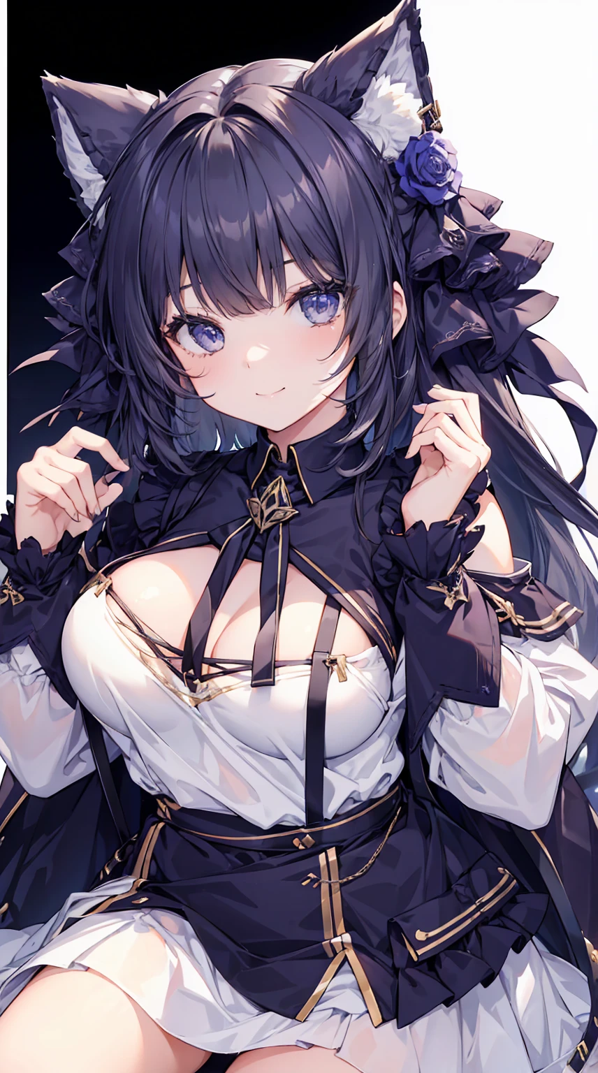 purple hair, curly hair, long hair, big hair, expressive hair, longeyelashes, earrings, high quality, best quality, high details, Aristocratic women, exposed chest, neck scarf, intricate ornaments, towards the camera, tight dress, The lines of the body stand out, mature adult woman, looking at me, glowing skin, hair swaying in the wind