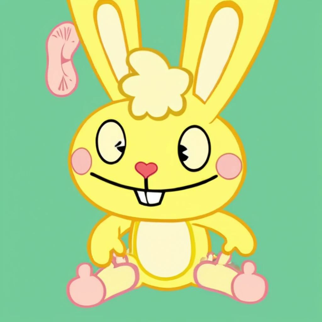 cartoon, a cute yellow rabbit with pink sleepers, smile, in a livingroom , christmas tree, gift <lora:Cuddles1024:0.8> <lora:lcm_lora_sdxl:1>