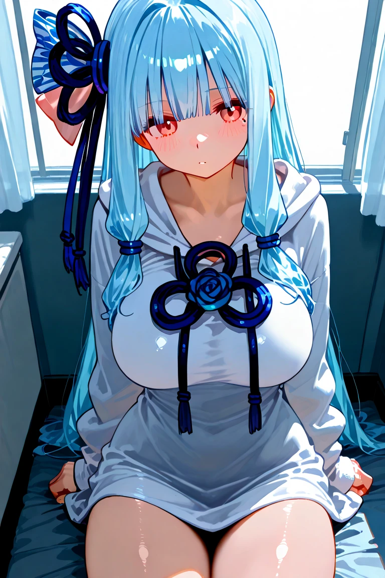 Character Details:, - Gender: 1 Girl.
- Style: Anime, - Body Type: Attractive body, slim body, nice legs, slim tights, nice arms, nice shoulders. - Breast: (Small Breast:1.2), (Cleavage:1.1), (Nice Nipple:1.1), (White Goo:1.4), (Sticky Goo Over Body:1.4), (White Liquid on Face:1.4), (Sticky Liquid on Breast:1.2),.
- Facial Feature: Beautiful, Gorgeous, ager, Fresh, Young.
- Expression: Shy, Pink Blush on Face, Pink Tongue, Sexy Eyes, Sexy Look, (Sweating:1.4), Innocent Look, Tipsy. - Hairstyle: Blunt Bangs, Long Hair. - Hair Color: (Light Blue Hair:1.5), (Messy long Hair:1.3),
- Clothing: (Yukata:1.4), (Off-Shoulder:1.3),. - Body Pose: (bend over:1.4), (Hands on Knee:1.4),. - Behaviour: Waiting, Want Something, Secretly.
- Accessories: Earrings, No Hair Accessories, Environmental Details:, - Setting: Bed Room., - Lighting: Natural Light., - Decoration: Modern Bed, Chair, Window, White Curtain, City View. Top view. pov, anime style, UHD, retina, masterpiece, accurate, anatomically correct, textured skin.