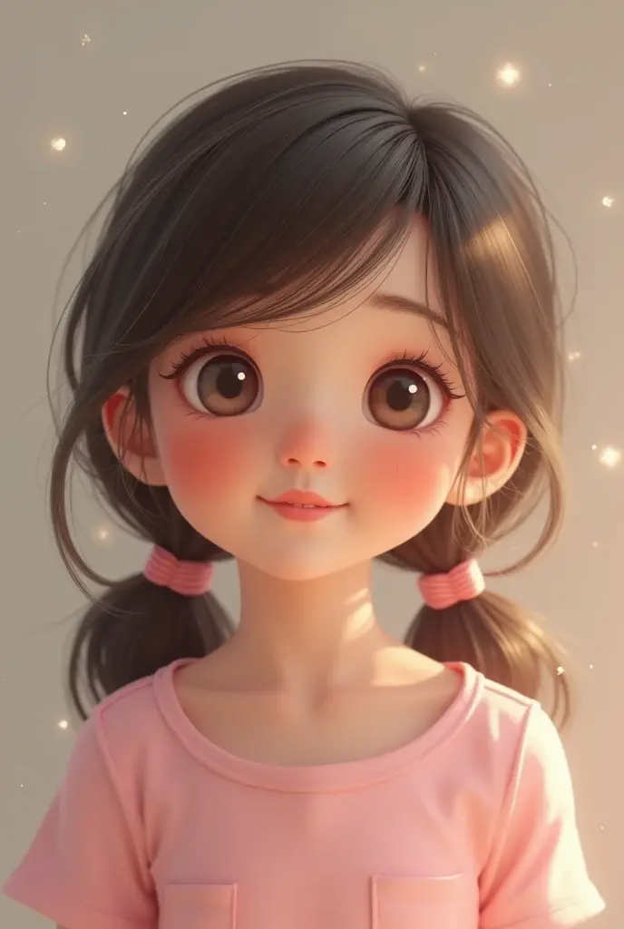 There was a little girl with a pink hat on her head, lovely digital painting, Kawaii realistic portrait, Cute detailed digital art, cute 3 d render, adorable digital art, Realistic cute girl painting, Soft portrait shot 8 K, Rendu portrait 8k, portrait cute-fine-face, render of a cute 3d anime girl, cute portrait