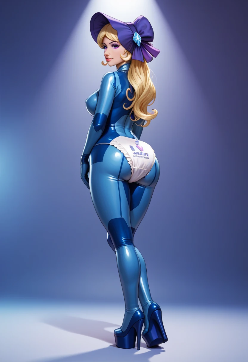 retrato (Solitario (Britney Spears), enormes pechos, enorme culo, pelo rubio, ojos azul claro, Leotard erect nipple, ojos redondos mostrar, Superheroíne, muslos gruesos, tanga fina roja, voluptuoso, twerking, jersey femenino, jersey amarillo, Figura de reloj de arena, collar de esclavo, sumisa