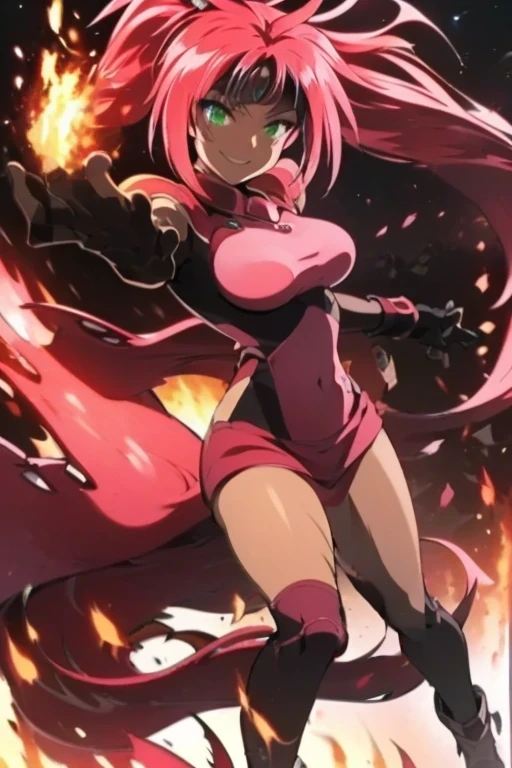 Delicate pink flames、large fires overlap over and over、Elegant Composition、gentle atmosphere wrapped in faint light、high definition pictures、Painting-like texture、Professional finish