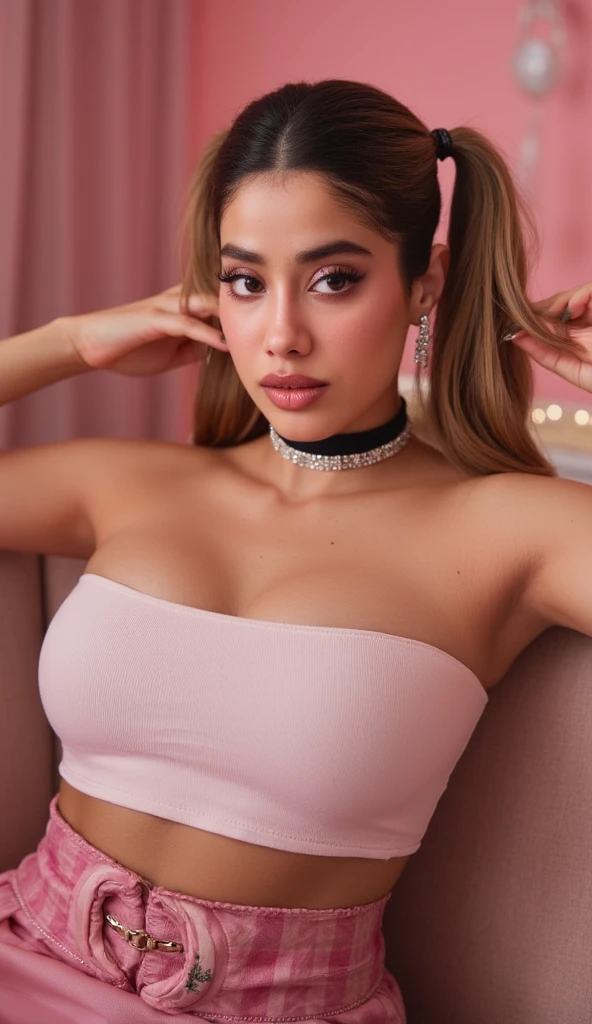 Mulher em um top rosa parado na frente de um carro, Violeta Myers, Mia califa, Garota sexy, Cara Sexy, Retrato Sophie Mudd, Alana Fletcher, corpo rosa, sexy gaze, Top de cabresto rosa, suado 4 k, modelo bonito, mulher atraente, mulher linda, menina atraente, corpo chiclete, busto, menina em forma, Modelo do Instagram, videoclipe, colocar nos olhos da modelo um simbolo do $