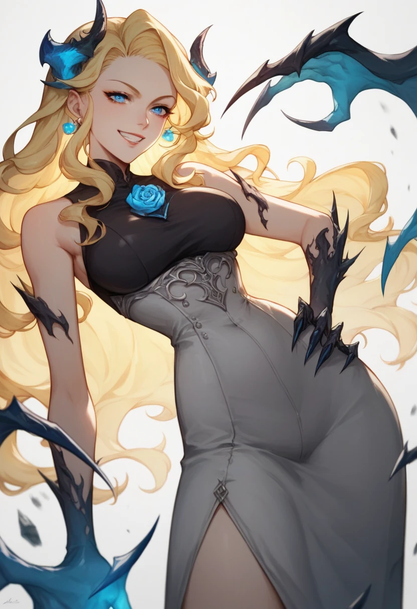 score_9, score_7_up BREAK  princess peach,black lips,EPblackmetalprint, wearing EPblackmetalprint,dress <lora:EPblackmetalprint:0.8>