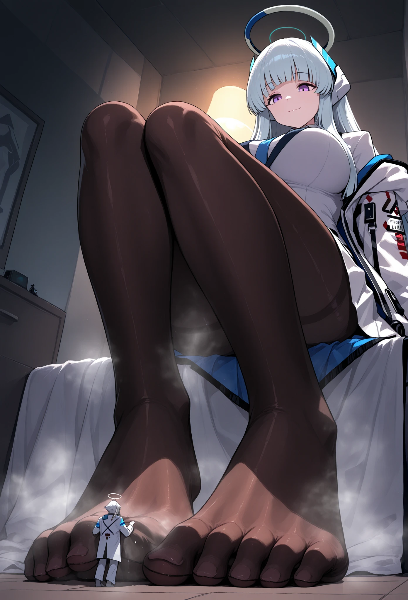 (masterpiece),(Highest quality),(Very detailed),(Best illustrations),(Best Shadow),(Absurd),(Detailed Background),(so beautiful), 16K,(Very detailed),(Best illustrations), 8K,(Absurd),(Detailed Background),(so beautiful)noa-outfit, (Processing wool), Perfect Anatomy, One Girl, alone, , , Grey Hair, Purple eyes, Blunt bangs, , , , , One Girl, alone, Big Breasts, Long Hair, , , , , empty eyes, blank eyes, , , , Heart-shaped pupils, , shiny skin, Wet, , , Roll your eyes, , The pupils constrict, wonderland, , Slums, Open your mouth carelessly, , , alley, , saliva trail , , night , , Pink Neon Lights, , , hallucination, , Mysterious glow, orgasm, ahegao, rolling eyes, cross-eyed, , , , Arched back, , Foot fetish, , sleep, Dead, Expressionless, arms behind head, squatting