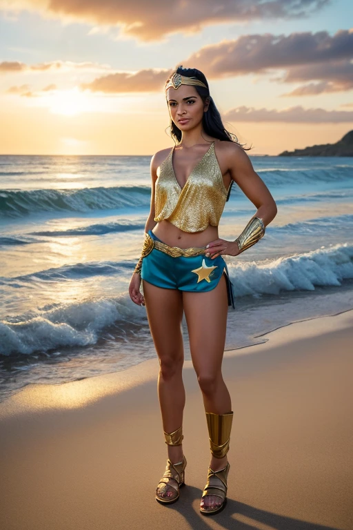 A solar plate with an arm and leg, em cima de uma pedra, com uma tempestade no fundo