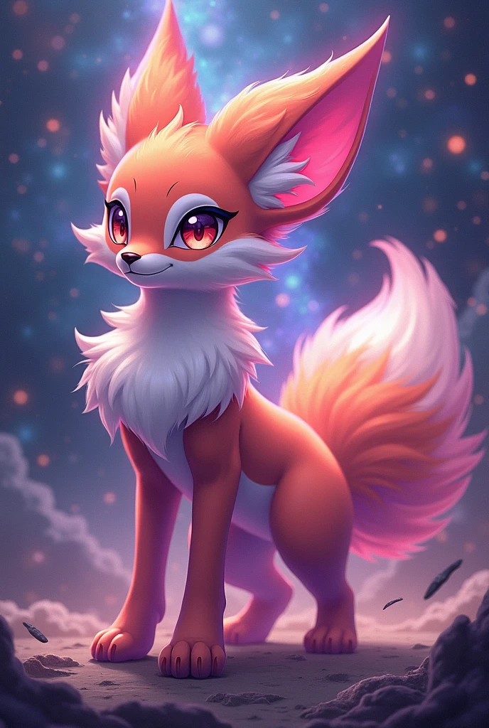 (Pokémon) Delphox cute and pretty in etereal place