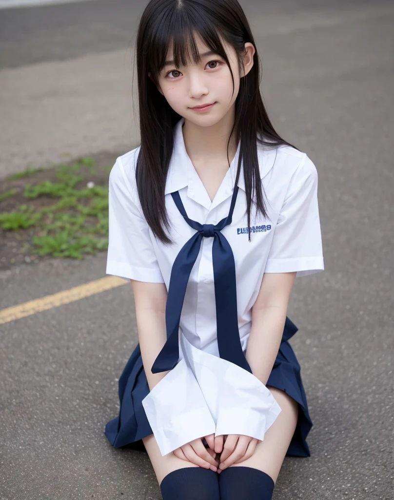ulzzang-6500-v1.1, (RAW PHOTO:1.2), (photot-REALISTIC，:1.4), beautiful detailed girls, highly detailed eyes and faces, Beautiful Detailed Eyes, s ridiculous, unbelievably ridiculous, Huge File Size, Super Detailed, highres, very detail, sthe highest qualit, Master peace、, Kemomimi, ((Japanes girl' high school uniform)), An illustration, very detail, UHQ, unification, 8k wallpaper, splendid, Fine details, Master peace、, sthe highest qualit, very detailなUHQユニフォーム8k wallpaper, Light on the face、Movie lighting、16-year-old girl、((witheout panties))、((dynamic posing)))、(camel toes)、(Half)、(pantyhose、、、、)、(Sitting on legs bending the knees))、short haired、ple short hair、long neck、Put your ears out、bangs、bigger eyes、Lashes、a Pretty、Very cute