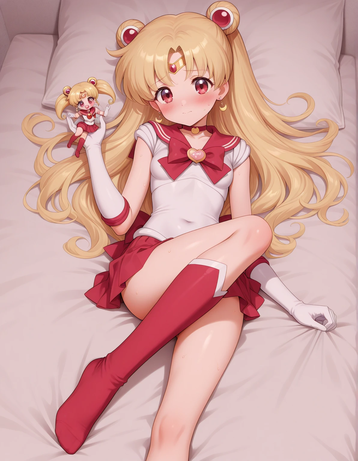 a beautiful, elegant girl, masterpiece, best quality, high quality, photorealistic, 1 girl, extremely detailed, fractal art, colorful, flowers, hyper detailed, tangled, abstract background, glowing skin, vibrant colors, feathers,Masterpiece, Top Quality, (1 person), (Super Sailor Moon: 1.3), (Detailed Face), Face Focus, White Wall, (On Bed), Hotel Room, (Embarrassed Expression), (Crying Expression: 1.3), White Gloves, Detailed Eyes, Detailed Face, Love Hotel, Colorful Clothes, Sailor Senshi Uniform, Hair Accessory, Red Ribbon, Brooch, Heart Brooch, Earrings, Crescent Moon, Heart Choker, Heart, Very Long Hair, Ribbon on Back, Crescent Moon Earrings, Tiara, Yellow Choker, Boots, Knee Boots, Red Boots, Top Quality, High Quality, High Resolution, (Shape: 0.8), (Detailed and Beautiful Eyes: 1.3), (Highly Detailed Face: 1.3), (Meticulously Created CG), (Perfect Hands, Perfect Anatomy), (Semen on Body: 1.5), (Semen Everywhere: 1.3), (After Rape: 1.5), (Loss of Virginity: 1.5), (Blood from Vagina: 1.5),(wide open vagina: 1.5),(highly detailed vagina: 1.5),(perfect pussy: 1.5),(fully exposed pussy: 1.5),(highly detailed pussy: 1.5),(wide open legs: 1.8),(perfect pussy: 1.5),(wide open miniskirt: 1.8),(Sailor Moon R),(Super Sailor Moon),(bright lighting),(perfect pussy),(1 girl)