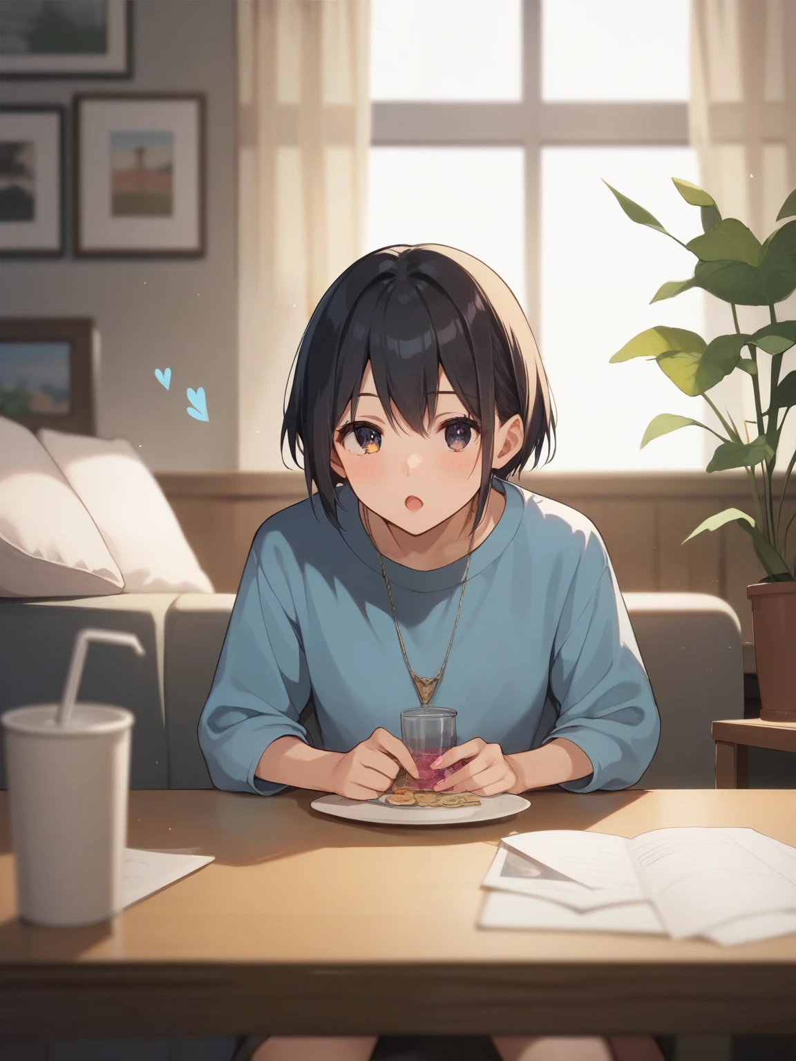 score_9, score_8_up, score_7_up, score_6_up, source_anime, nsfw,High Quality Pictures, young ,Alice trying to get out of her smartphone on the table, Alice comes out of the screen, Alice reaches out,depth of field,Kyoani Style,glitter,living room with a sense of life,dynamic pose,