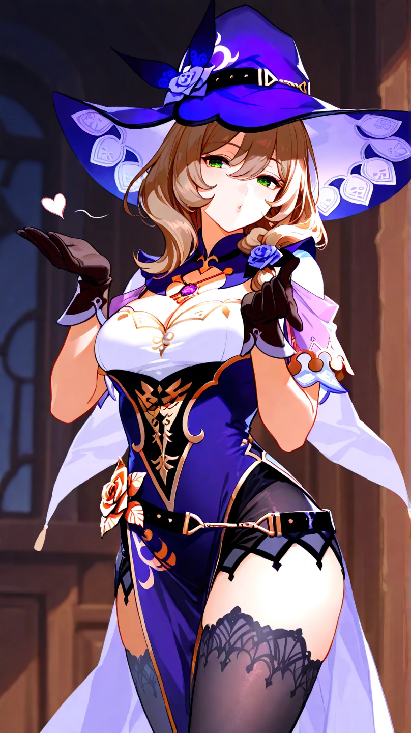 ((masterpiece, best quality)),close-up, facing viewer,straight on, face focus,((1 girl)), lisa \(genshin impact\),{short hair,}, (big breasts:1.4),(photo realistic:0.8), standing,bridal veil,wedd00ing, bridal gauntlets, bridal garter, wedding glove, (smile:1.2), (detailed light),lighting, colorful, layered backgrounds, (gorgeous background), dynamic angle, (shine),blonde hair,sleeves,(dark green eyes:1.2),(outdoor), physically-based rendering, RAW photo, highly detailed background, (photo realistic:0.8), high res, (white bodystocking),(potted plant:1.2),geyser, park, flower field,holding a bouquet,