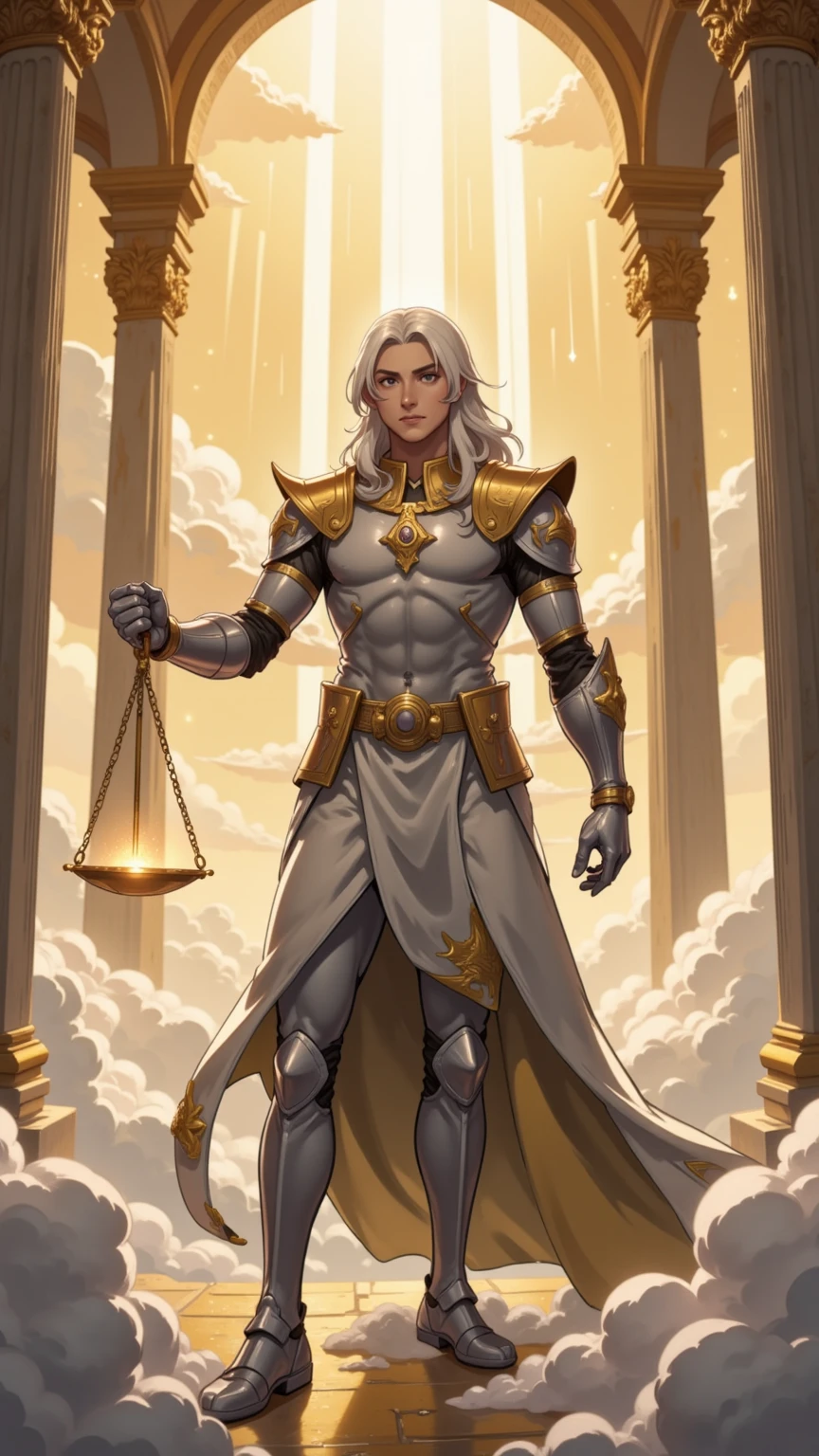 Disney style animation, ((looks like African male dark skin)), (masterpiece), HD, detailed face, expressive eyes, perfect face, high quality, long hair, white hair, nude, stripped naked, wearing yellow bodysuit, pelvic curtain, detailed hands, spread legs, holding a magic pink orb, battlepriest, cowboy shot, looking at viewer, detailed fantasy background, sunlight, fantasy, royal bedroon, cozy atmosphere,
<lora:Clothing - Battle Priest_v2:0.8>, <lora:dollface:1>,