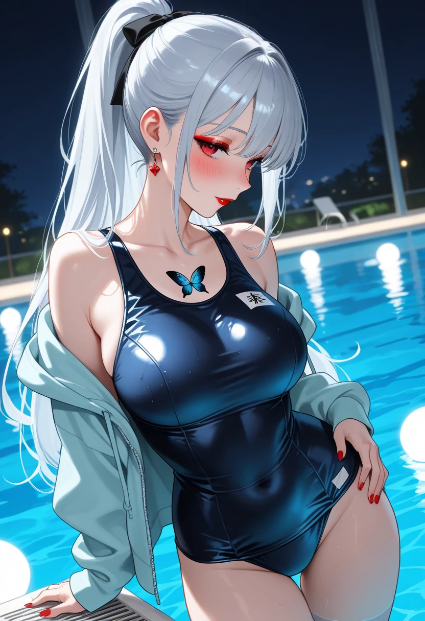 Silver Hair、Twin tails、Swimsuit 1 Girl, sexy