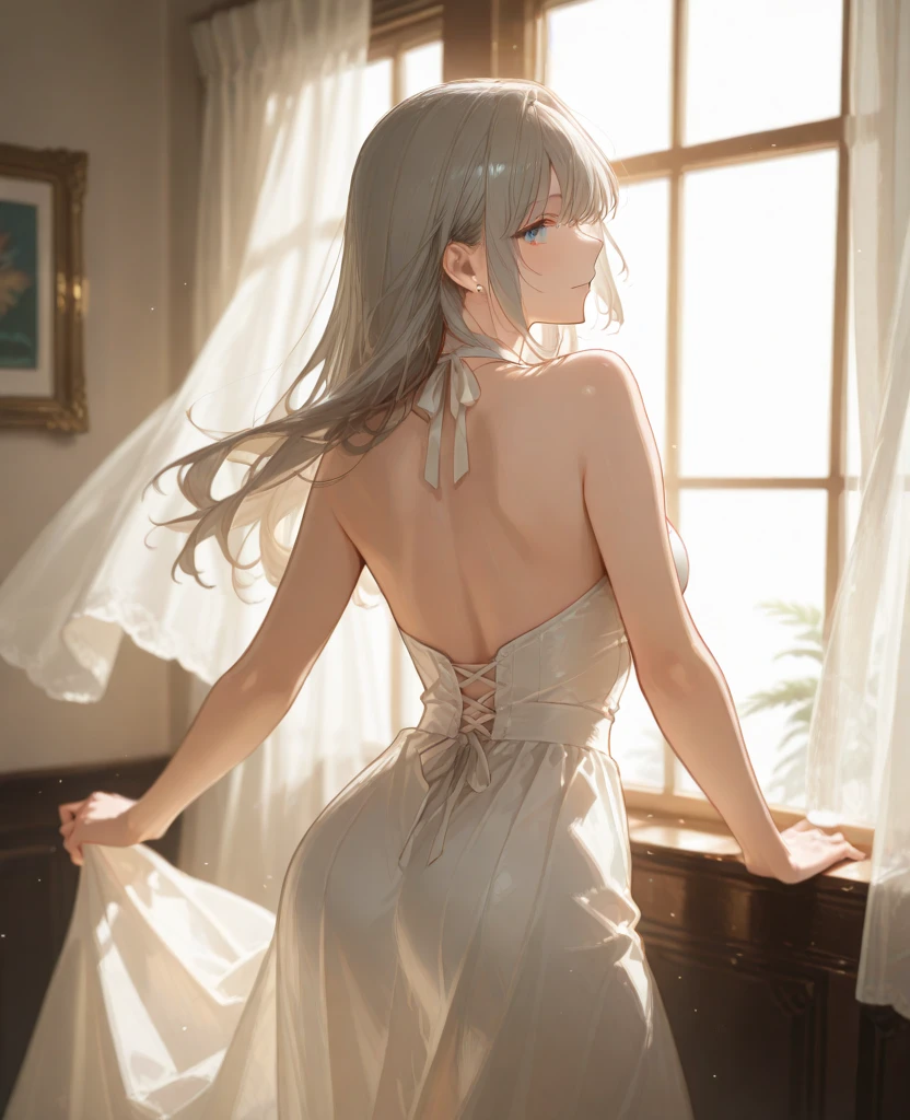 Indulge in perfection as you behold Alisa Mikhailovna Kujou peacefully resting on a high-quality bed, adorned in a beautiful nightgown, with flawless anatomy, while the gentle moonlight through the window adds a touch of magic to this stunning 4K image, free from any distortions that may detract from her beauty."